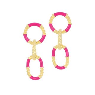 Nivy - Orecchini Mavy Rosa - Argento 925 - Smalto