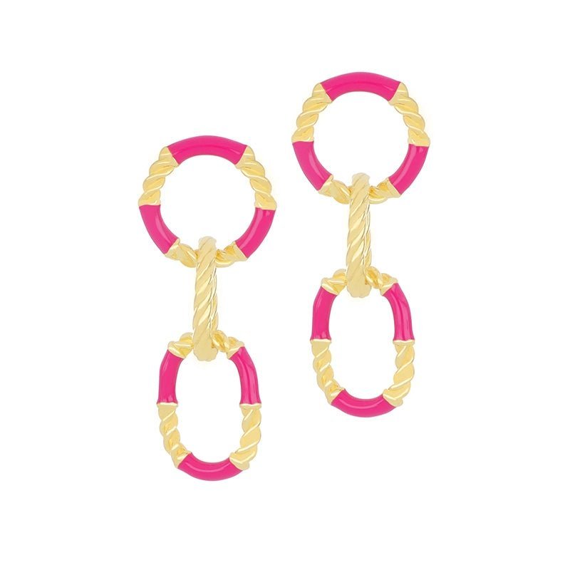 Nivy - Orecchini Mavy Rosa - Argento 925 - Smalto