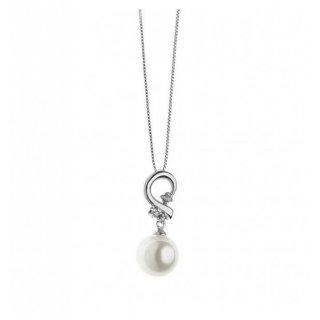 Collana Comete Gioielli donna glp 486 oro 18kt con diamanti e perla coltivata