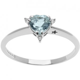 Anello Fidanzamento Solitario Comete Stelle Gemelle
