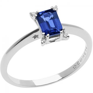 Anello Fidanzamento Solitario Comete Stelle Gemelle