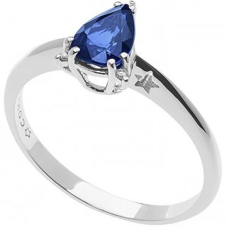 Anello Fidanzamento Solitario Comete Stelle Gemelle