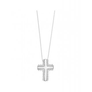 Comete Gioielli | Collana Con Croce E Diamanti