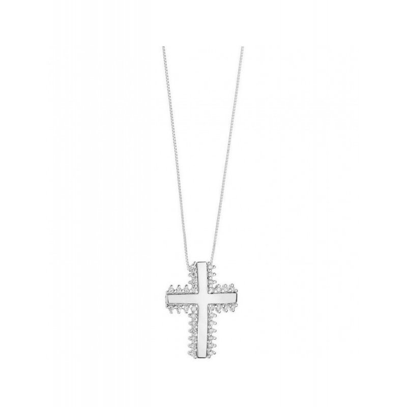 Comete Gioielli | Collana Con Croce E Diamanti