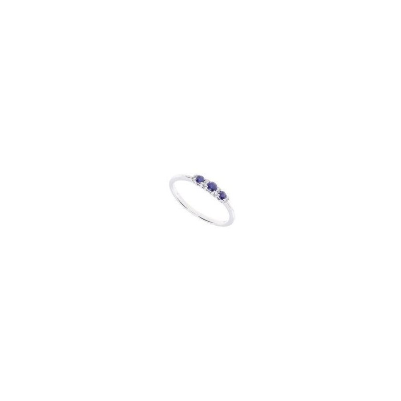 Bliss - Anello Zaffiro E Diamante - Carati 0.20