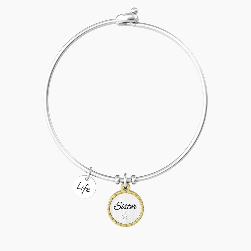 Kidult - Bracciale Rigido Per Sorella - Oro - Cristallo