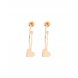 Rue Des Mille Orecchini Cuore Oro Rosa