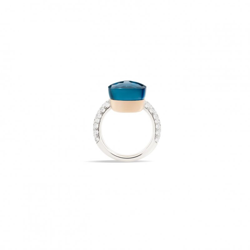 Pomellato - Anello Nudo Maxi - Oro Bianco E Rosa