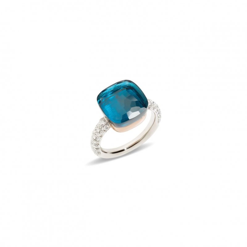 Pomellato - Anello Nudo Maxi - Oro Bianco E Rosa