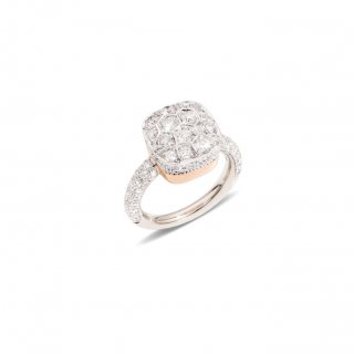 Pomellato - Anello Nudo Maxi - Oro Bianco - Diamanti
