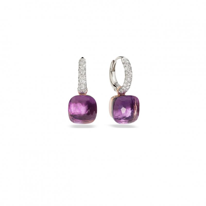 Pomellato - Orecchini Nudo - Oro Bianco E Rosa