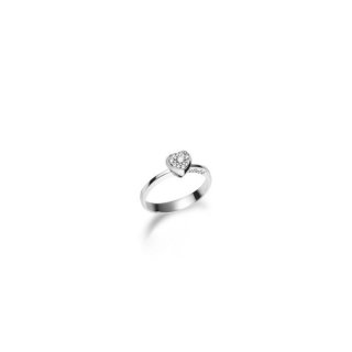 Le Bebe' - Anello Oro Bianco - Diamanti Bimba