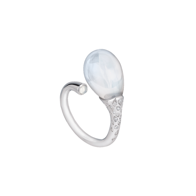 Chantecler - Anello Joyful - Oro Bianco - Diamanti