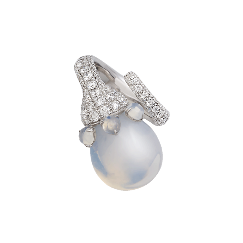 Chantecler - Anello Joyful - Oro Bianco - Diamanti