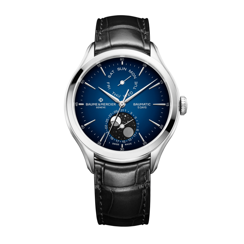 Baume&Mercier - Orologio Clifton 10593 - Pelle - Acciaio