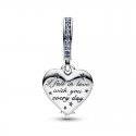 Charm Pendente Cuore e Stelle Blu