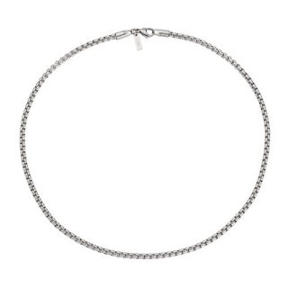 Collana Catena Box In Acciaio