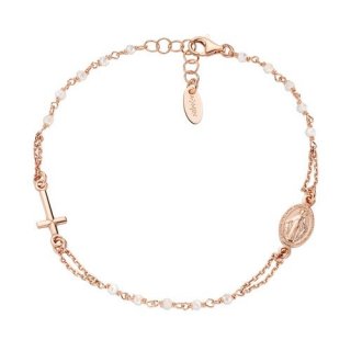 Bracciale Rosario Cristalli Latte