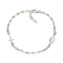 Amen - Bracciale Rosario - Argento - Multifinitura