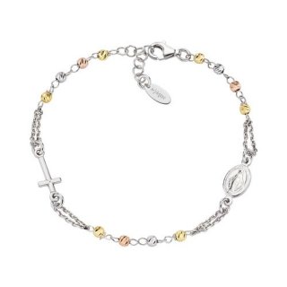 Amen - Bracciale Rosario - Argento - Multifinitura
