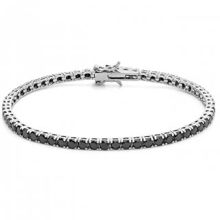 Bracciale Tennis Uomo Argento 925 Gioiello Comete Tennis