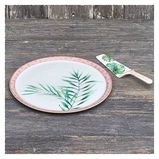 Henriette - Piatto Torta “Tropical” - Elegante - Unico