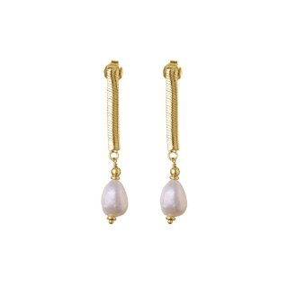 Alisia - Orecchini In Argento 925 - Pietra Ovale - Pendente