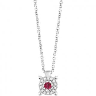 Bliss - Collana Rugiada - Oro Bianco - Rubino