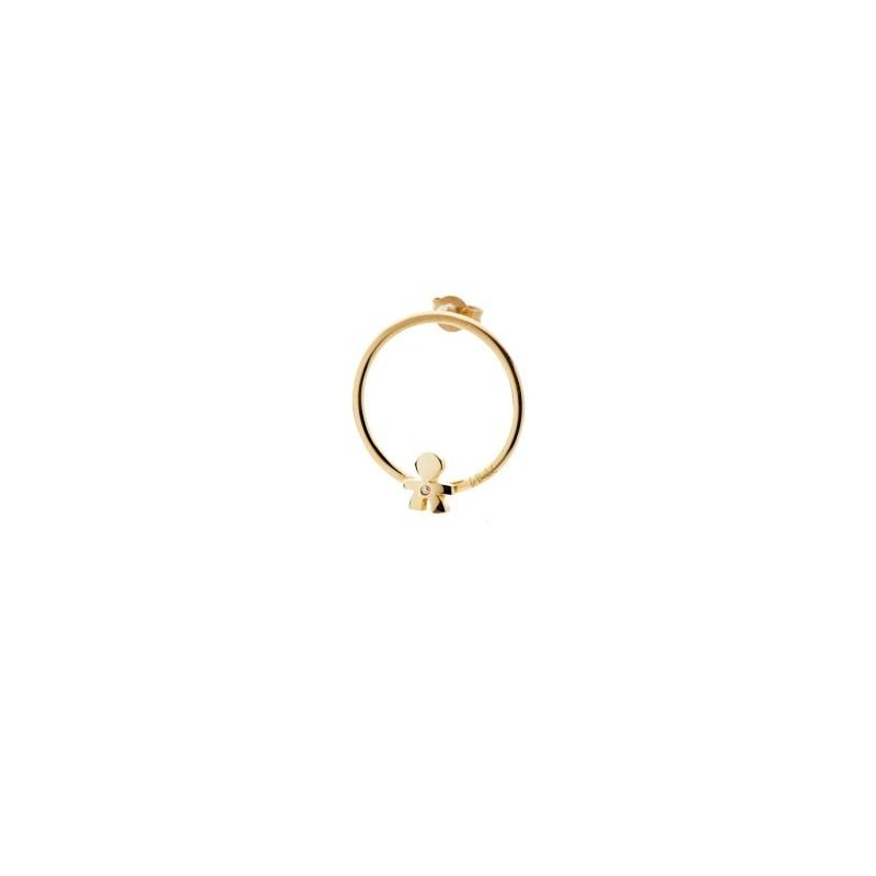 Le Bebe' - Mono Orecchino Bimbo - Oro Giallo - Diamante