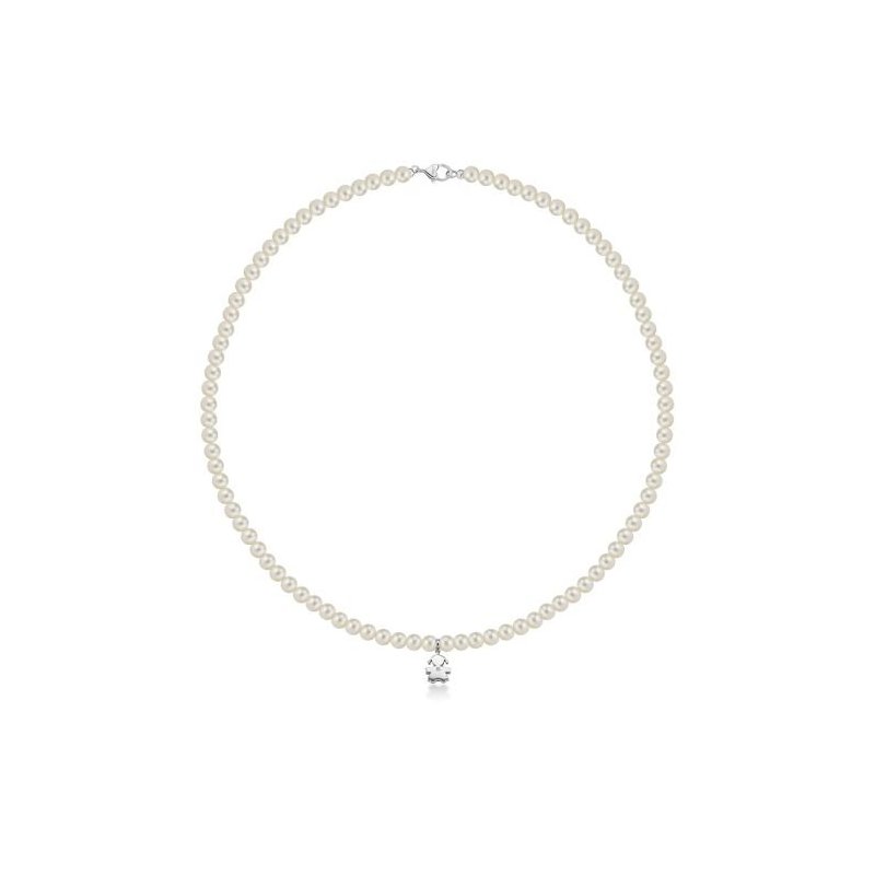 Le Bebe' - Collana Bimba - Oro Bianco - Perle