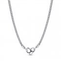 Collana Maglia Geometrica con Chiusura a Cuore
