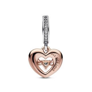 Pendente Cuore Splendente con Pietra