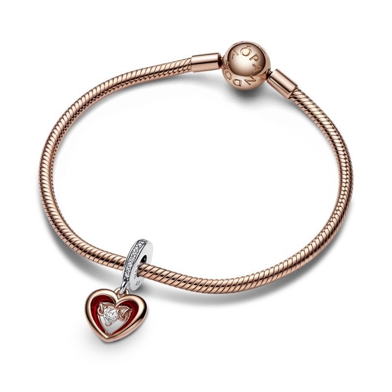 Pendente Cuore Splendente con Pietra