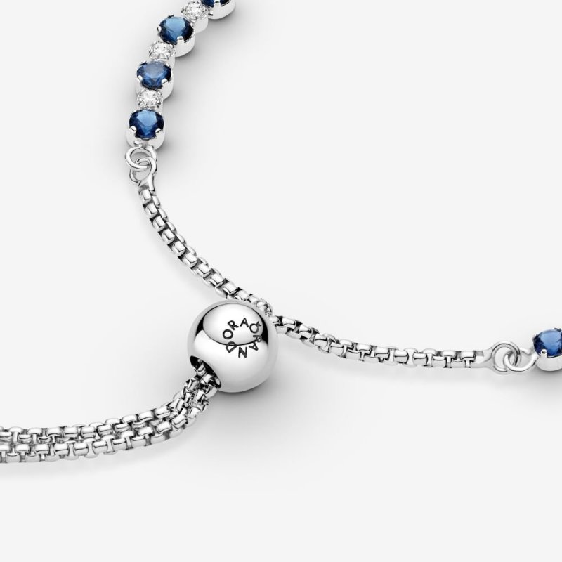 Bracciale Tennis Pandora Blu Con Chiusura Regolabile 599377C01