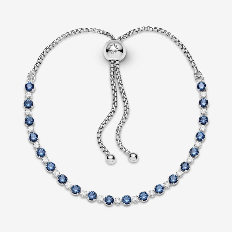 Bracciale Tennis Pandora Blu Con Chiusura Regolabile 599377C01