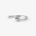 Anello Pandora Con Solitario A Cuore Obliquo Incolore 199267C02