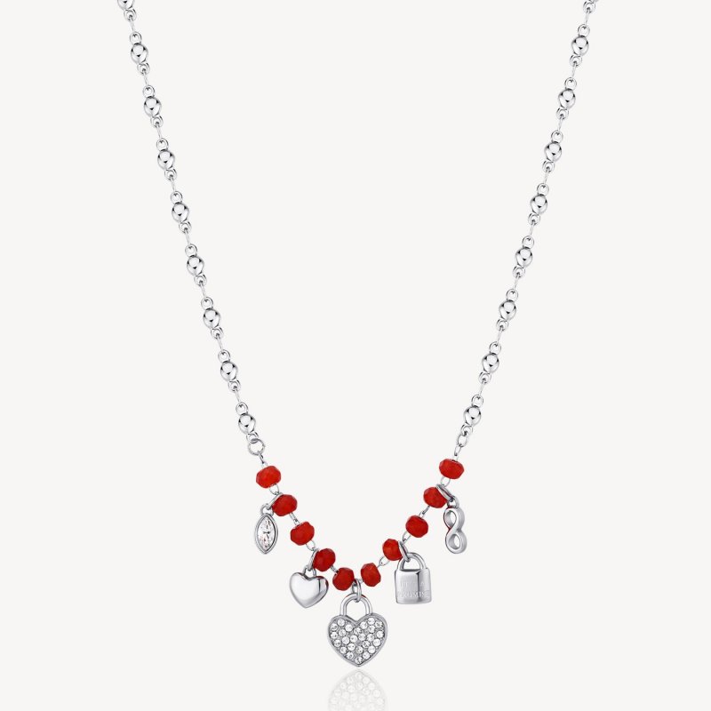 Brosway - Collana Chakra Amore - Acciaio - Calcedonio
