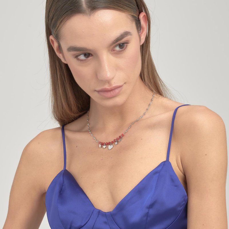 Brosway - Collana Chakra Amore - Acciaio - Calcedonio