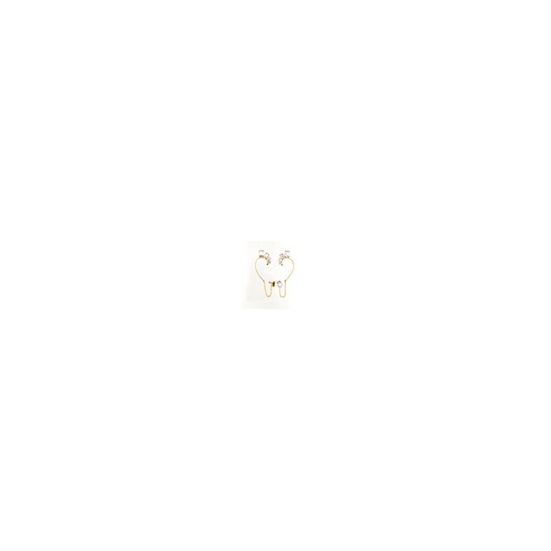 Deliguoro - Ear Cuff Luce - Ottone - Cristalli