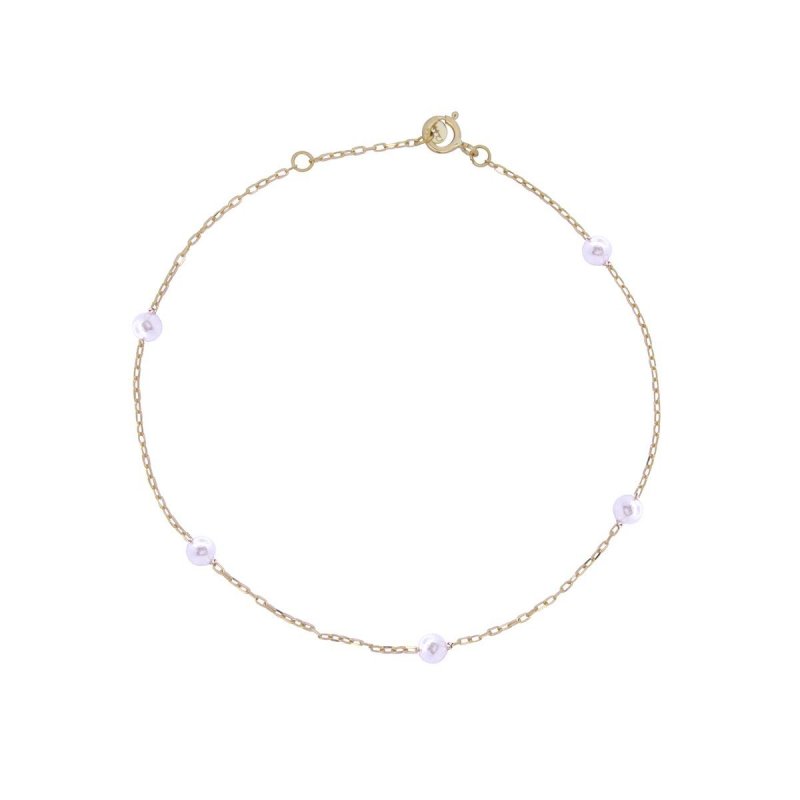 Bracciale cinque perle Golden Mate