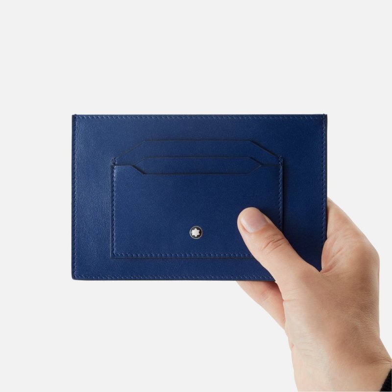 Montblanc - Porta Carte Meisterstück - Blu - Pelle