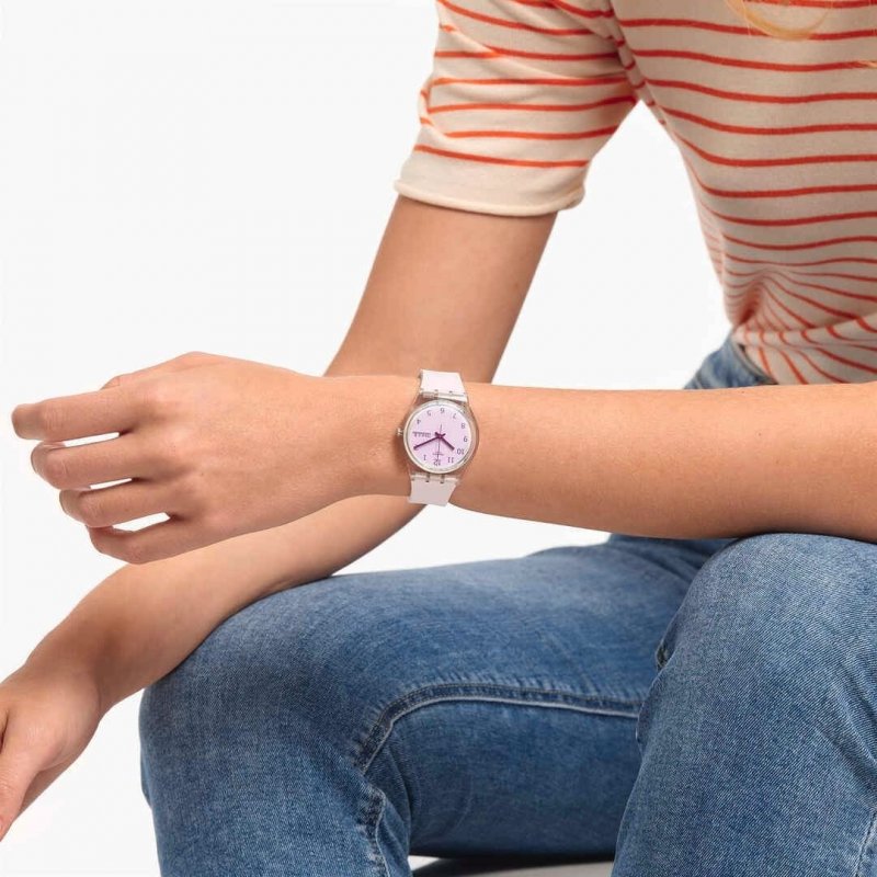 Swatch - Ultrarose Modell - Quadrante Bianco - Plastica