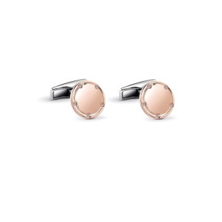 Gemelli in oro rosa con diamanti