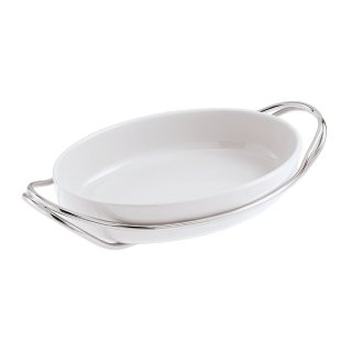 Sambonet - Pirofila Ovale Con Supporto - Acciaio Inox - New Living