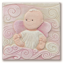 Cartapietra - Quadretto Angelo Seduto - 20 X 20