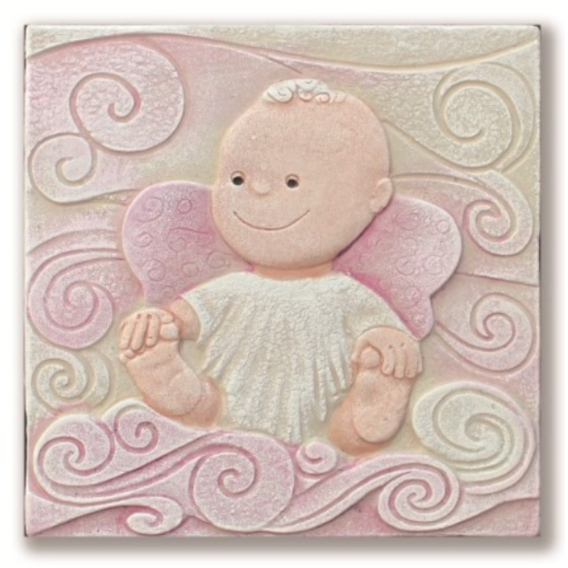 Cartapietra - Quadretto Angelo Seduto - 20 X 20
