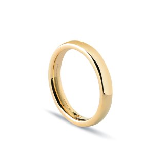 Fede nuziale in oro giallo con diamante, 3,50 mm.