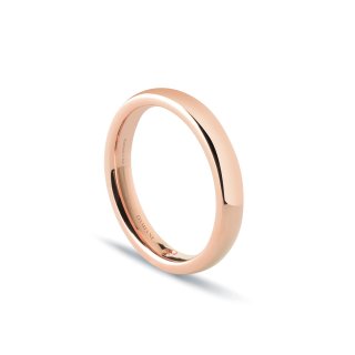 Fede nuziale in oro rosa con diamante, 3,50 mm.