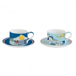 Easy Life - Set Tazze Sea Dreams - 240 Ml - Con Piattino