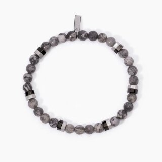 2 Jewels - Bracciale Agata Grigia - Acciaio 316L